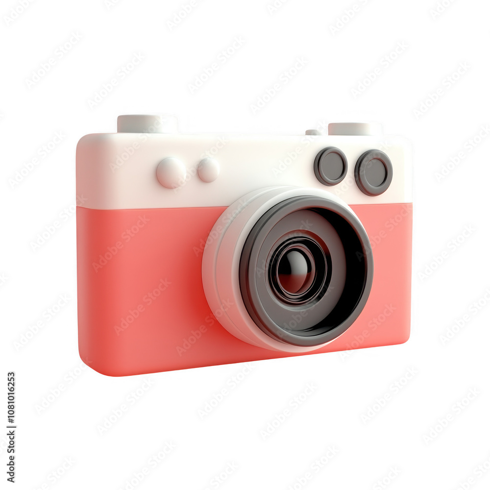 Camera 3D icon Isolated On Transparent Background Camera 3D icon Isolated On Transparent Background