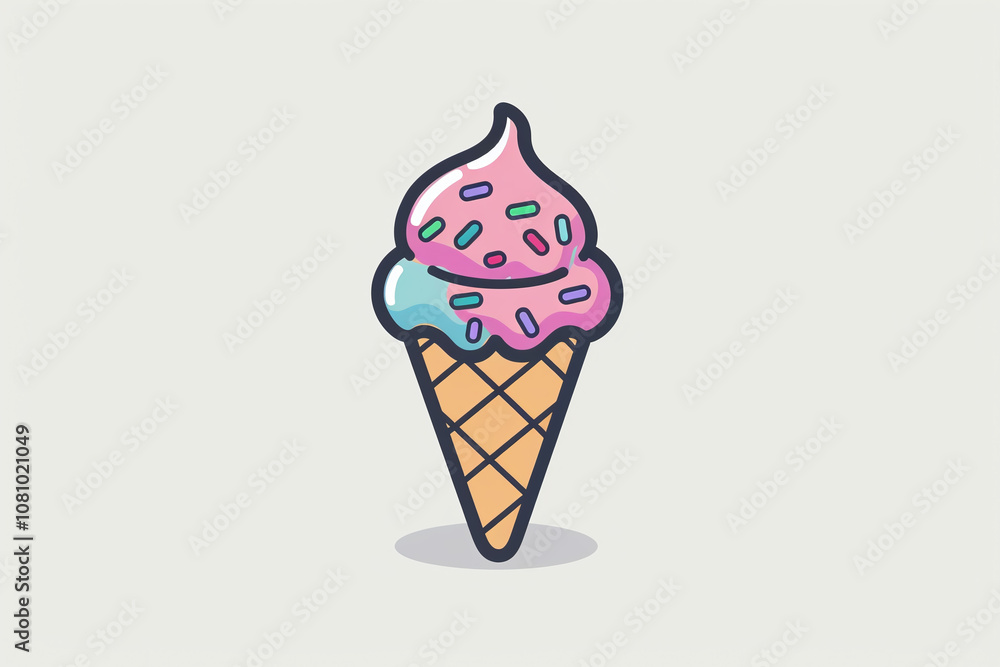 Delicious Chocolate and Vanilla Ice Cream Sundae with Toppings and Sprinkles, Creamy Frozen Dessert for Summer Delicious Chocolate and Vanilla Ice Cream Sundae with Toppings and Sprinkles, Creamy Frozen Dessert for Summer
