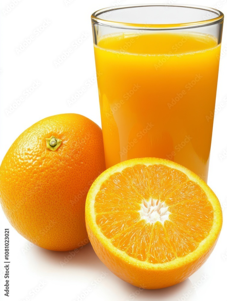 Fresh Orange Juice and Slices Fresh Orange Juice and Slices