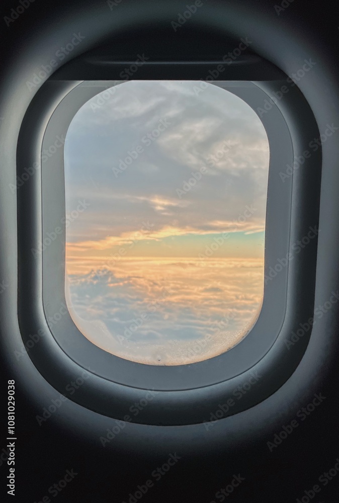 Sunset Out Airplane Window | Clouds Sunset Out Airplane Window | Clouds