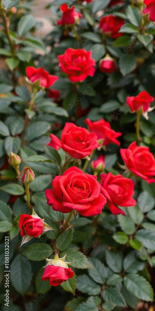 Natural fresh red rose flower blooms creating a vibrant and alluring background, blooming, nature, beauty Natural fresh red rose flower blooms creating a vibrant and alluring background, blooming, nature, beauty