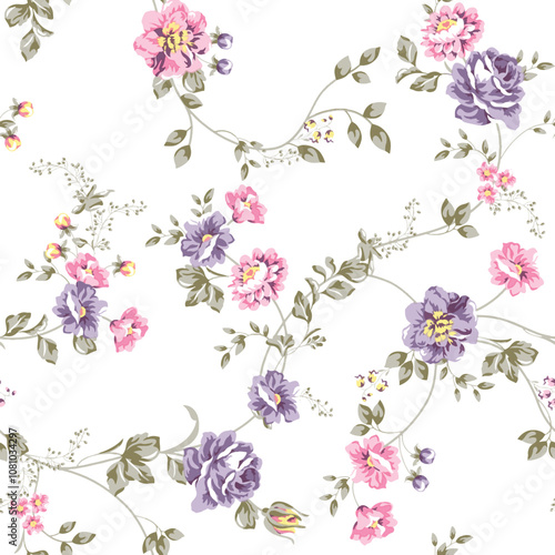 Textile and digital seamless pattern