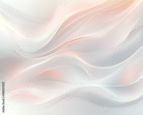 Abstract Peach and Grey with Gust Effect: Sweeping Lines Forming a Windy Scene