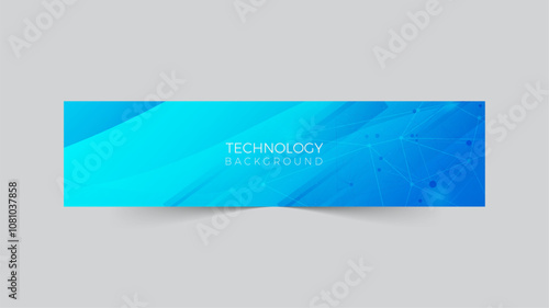 Abstract gradient shapes LinkedIn cover banner template