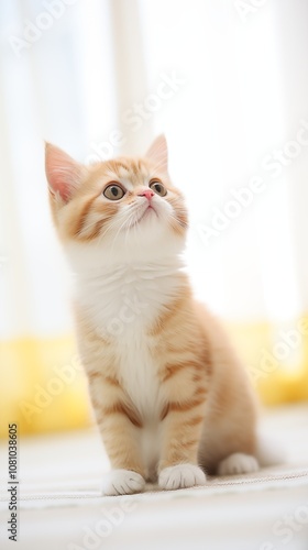 Wallpaper Mural Fluffy Kitten with light background Torontodigital.ca