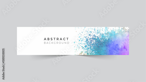 Gradient shapes abstract water color LinkedIn banner