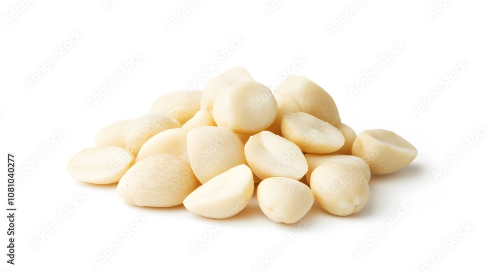 Food, Japanese Peanuts, on White Background, Wallpaper, Cover and Screen for Smartphone, PC, Laptop, 9:16 and 16:9 Format