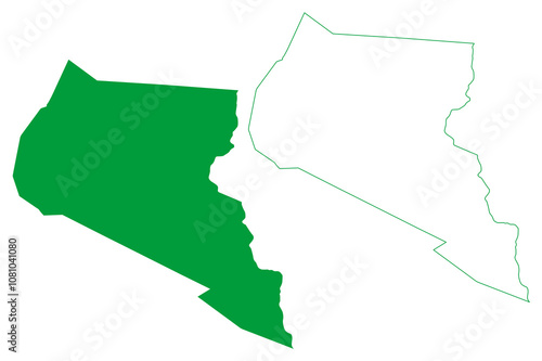 Mulungu do Morro municipality (Bahia state, Municipalities of Brazil, Federative Republic of Brazil) map vector illustration, scribble sketch Mulungu do Morro map