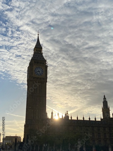 Photography view of the city london westminster big ben parliament