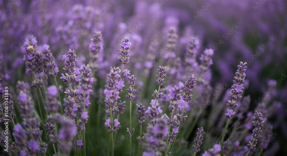 Fototapeta premium Tranquil lavender field in bloom