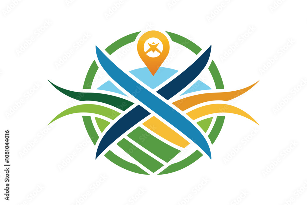 A clean and modern logo showcases intersecting paths in vibrant colors, symbolizing connection and growth, A clean, modern logo featuring intersecting paths symbolizing travel options A clean and modern logo showcases intersecting paths in vibrant colors, symbolizing connection and growth, A clean, modern logo featuring intersecting paths symbolizing travel options