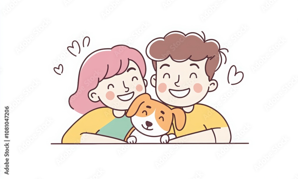 happy family, with children smiling and playing together. clipart design for a children's book cover. happy family, with children smiling and playing together. clipart design for a children's book cover.
