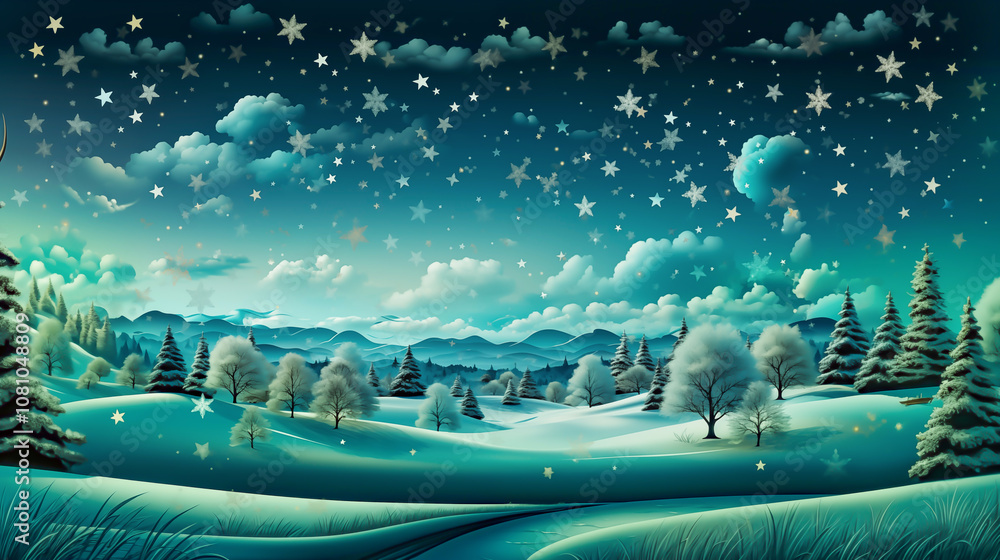 Obraz premium 綺麗な雪の結晶のイメージ