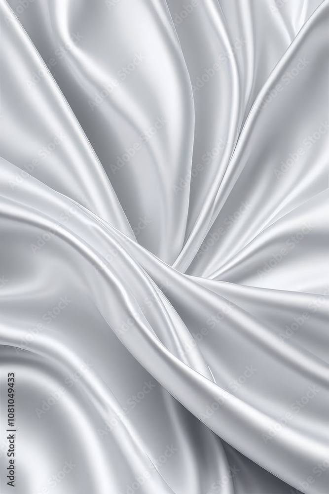 Smooth elegant white silk or satin luxury cloth texture can use as wedding background. Luxurious background design.