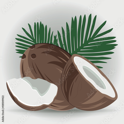 Coconut whole, half, piece