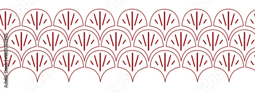 Traditional Chinese decorative element horizont seamless border pattern. Chinese symbol for Chinese new year or other festival. vector illustration