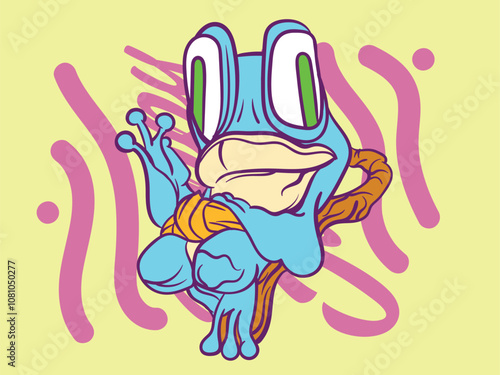 the rich animal illustration design for easter day with digital hand drawn