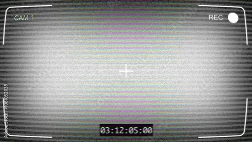 A curved retro CCTV overlay for your footage. Fallout style. Composite using the 'multiply' compositing style. 60 sec duration.