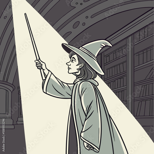 A magician wizard Halloween
