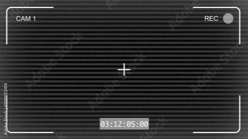 A clip with alpha channel of a CCTV overlay - with timecode and record light