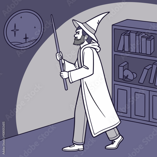 A magician wizard Halloween