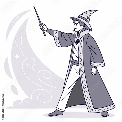 A magician wizard Halloween