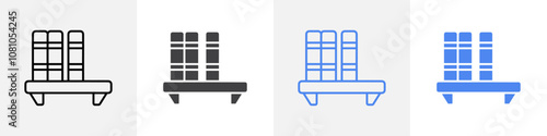 book rack icon Group symbol or sign vector