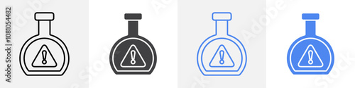 caution chemical icon Group symbol or sign vector