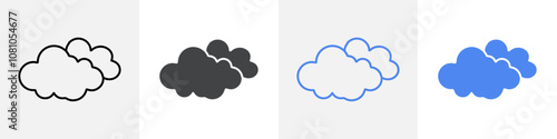 clouds icon Group symbol or sign vector