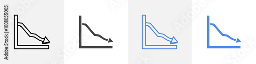 downfall icon Group symbol or sign vector