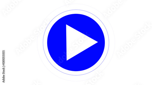 A bold, minimalist video play button icon, designed to signify playback functionality in media players and streaming platforms for easy user interaction.