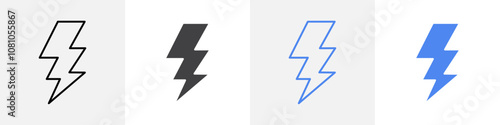 lightning bolt icon Group symbol or sign vector