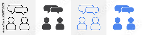 people talking icon Group symbol or sign vector