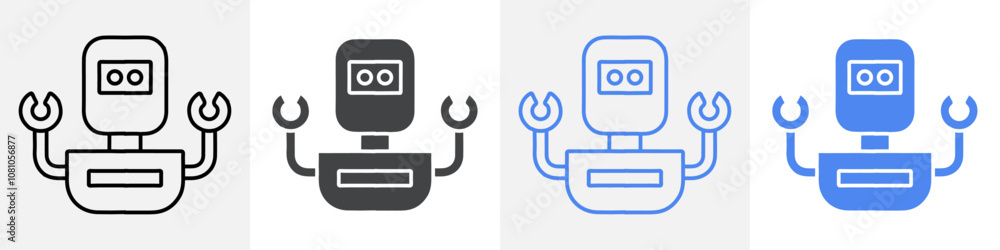 robot icon Group symbol or sign vector robot icon Group symbol or sign vector