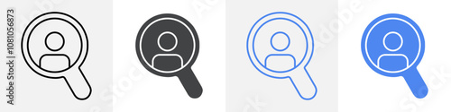 profile search icon Group symbol or sign vector