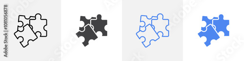 puzzle icon Group symbol or sign vector