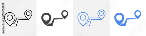 route icon Group symbol or sign vector