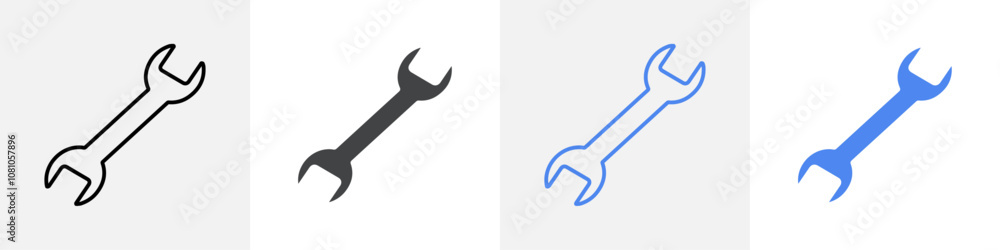 wrench icon Group symbol or sign vector wrench icon Group symbol or sign vector
