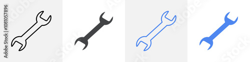 wrench icon Group symbol or sign vector