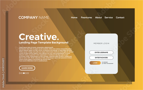 new lading page background template