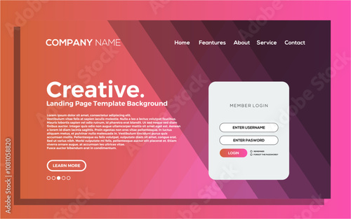 new lading page background template
