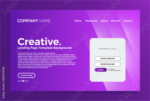new lading page background template