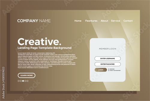 new lading page background template