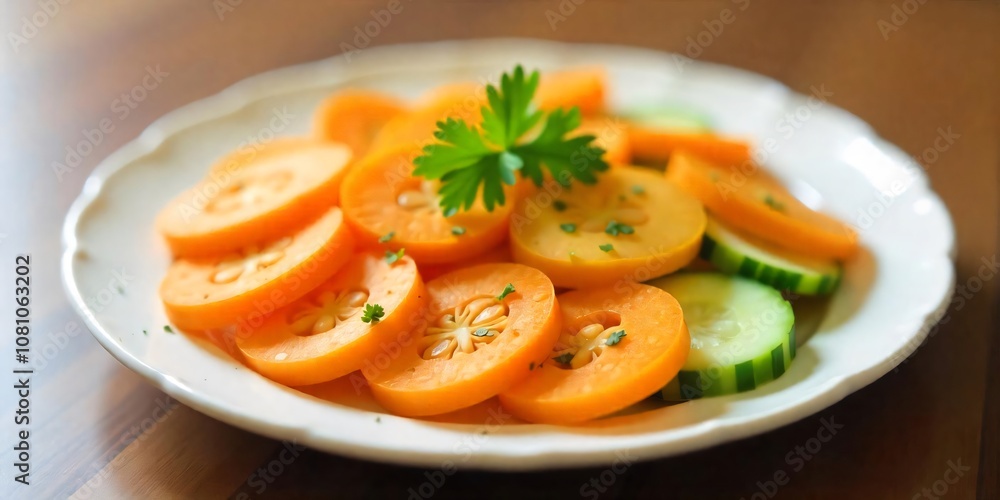 Isolated vegetarian salad with fresh vegetables, tomato, cucumber, and lettuce on a white plate Isolated vegetarian salad with fresh vegetables, tomato, cucumber, and lettuce on a white plate