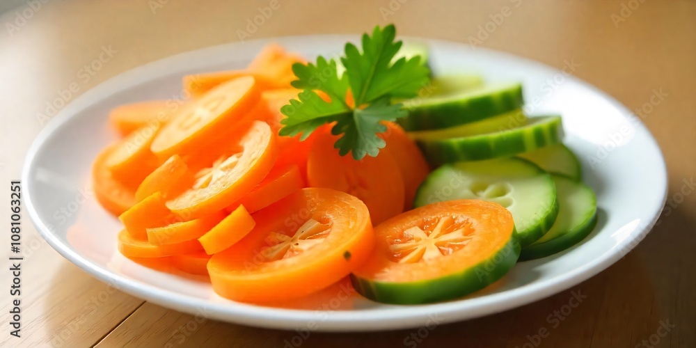 Isolated vegetarian salad with fresh vegetables, tomato, cucumber, and lettuce on a white plate Isolated vegetarian salad with fresh vegetables, tomato, cucumber, and lettuce on a white plate