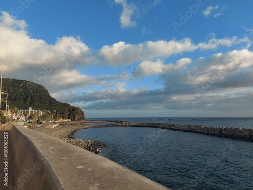 Nature, mountain, green, hill, coast, shore, shoreline, coastline, sky, clouds, travel, tourism, portugal, travel, destination, peace, madeira island