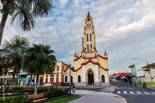 Cathedral of Iquitos, or the Cathedral of San Juan Bautista. It is located in the historic center of the city, Iquitos Peru.