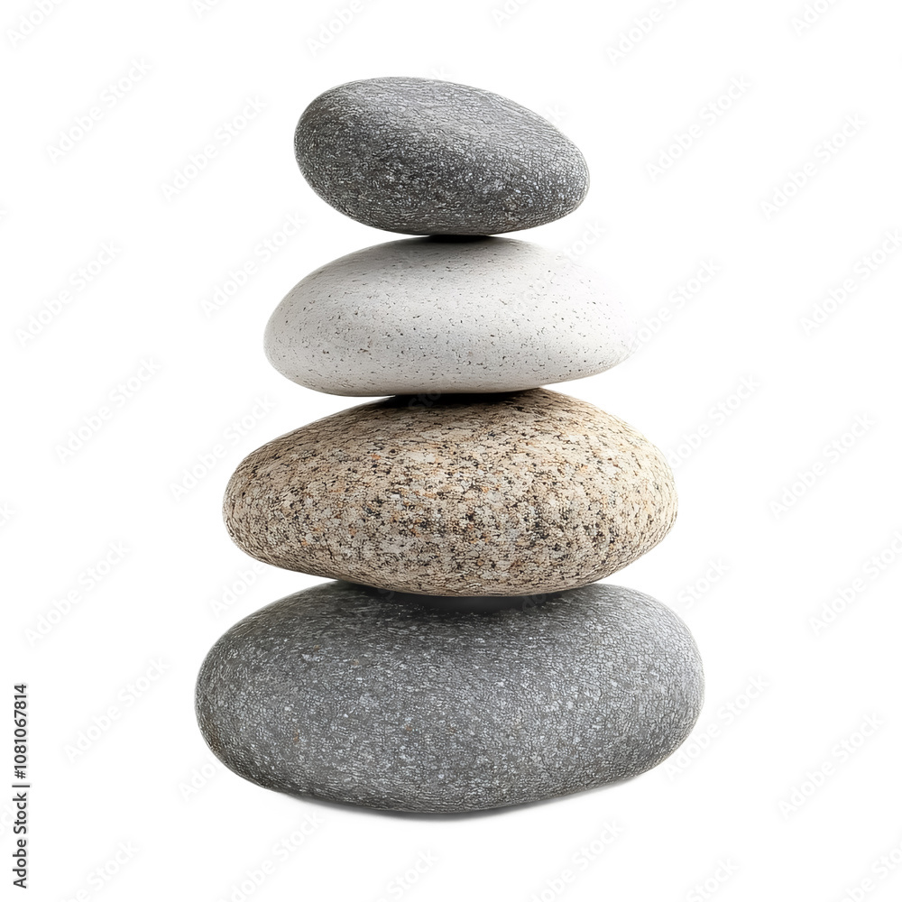 Stack of zen stones on a transparent background. isolated background. Stack of zen stones on a transparent background. isolated background.