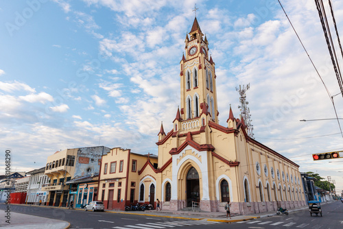 Cathedral of Iquitos, or the Cathedral of San Juan Bautista. It is located in the historic center of the city, Iquitos Peru.