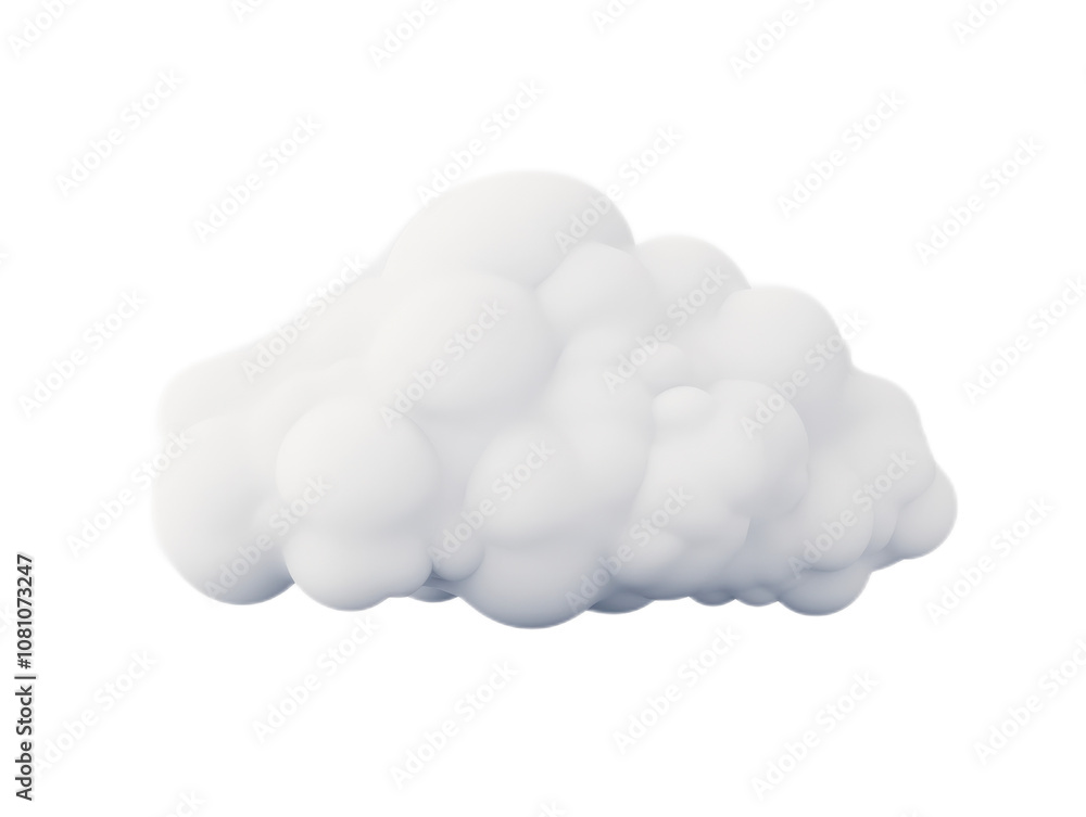 Glossy White Cloud Icon on Smooth Background Glossy White Cloud Icon on Smooth Background